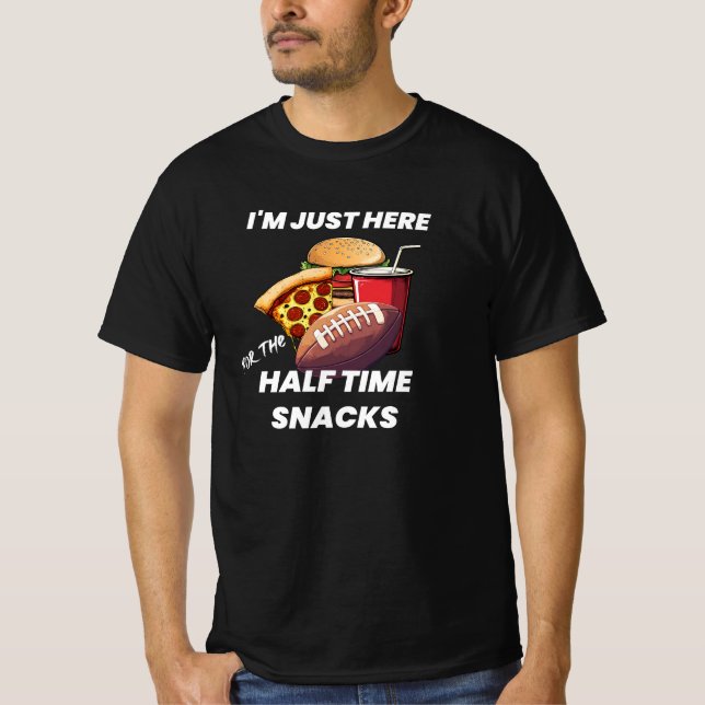 Halvtidssnacks-fotboll Fläkt T-Shirt Design (Framsida)