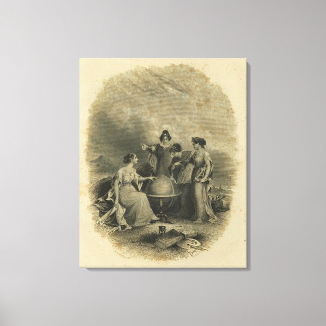 Halvtitel Coltons atlas i världen Canvastryck (Framsida)