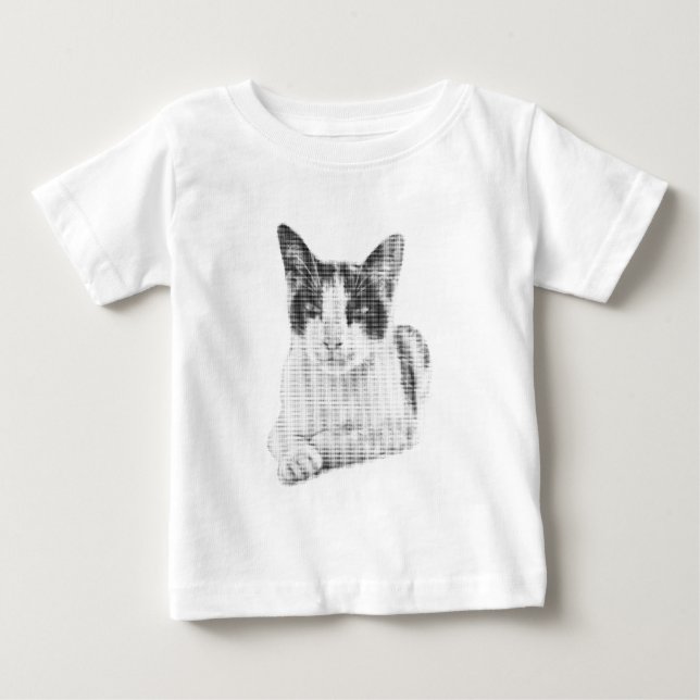 Halvton Katt T Shirt (Framsida)