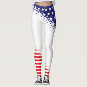 Halvton Stjärnor och ränder Leggings