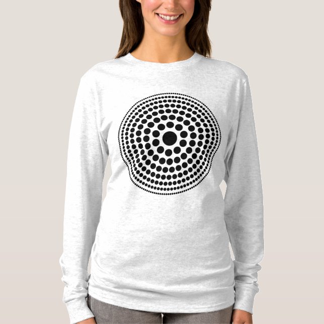 Halvtoncirkel 01 tee shirt (Framsida)