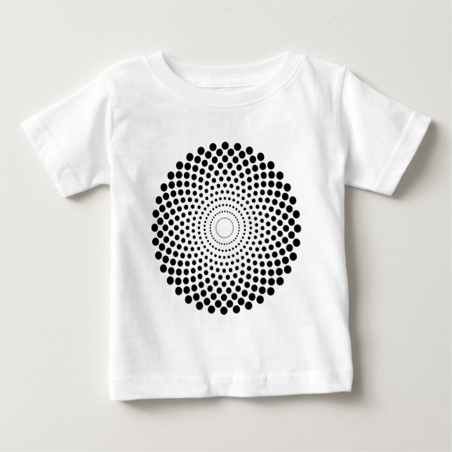 Halvtoncirkel 02 - svart tee (Framsida)