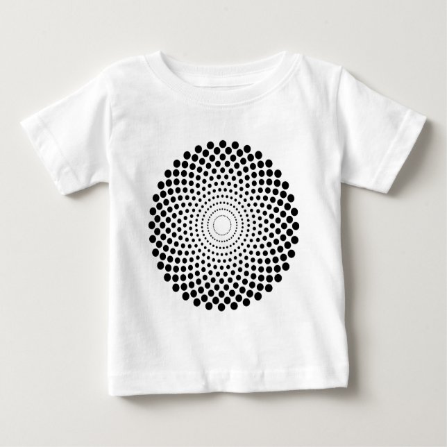 Halvtoncirkel 02 - svart tee shirt (Framsida)