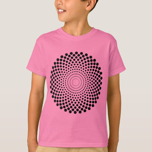 Halvtoncirkel 02 - svart tee shirt (Framsida)