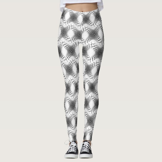 Halvtonscirkel X:s Thunder_Cove för abstrakt Leggings (Framsida)