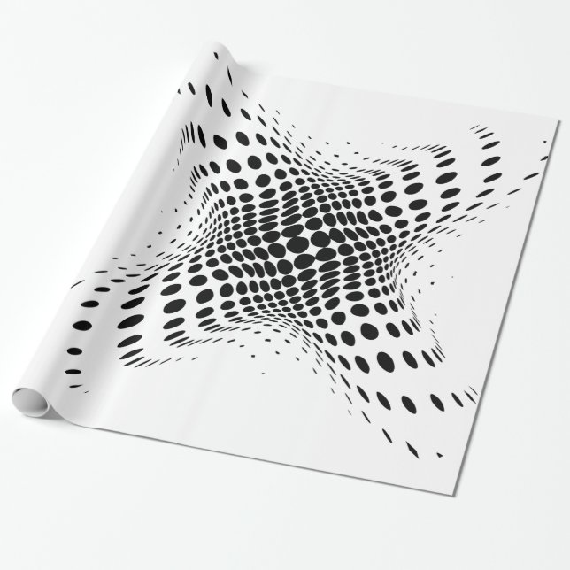 Halvtonscirkel X:s Thunder_Cove för abstrakt Presentpapper (Utrullad)