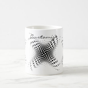 Halvtonscirklar med abstrakt X Thunder_Cove Kaffemugg