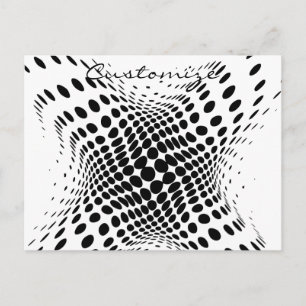 Halvtonscirklar med abstrakt X Thunder_Cove Vykort