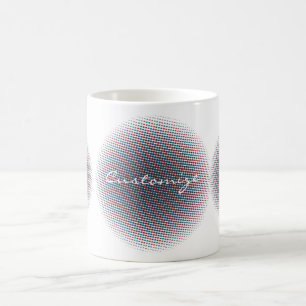 Halvtonspulvercirkel Thunder_Cove för abstrakt Kaffemugg