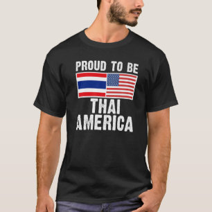 Halvtthai Halvamerikansk Thailand Flagga T Shirt