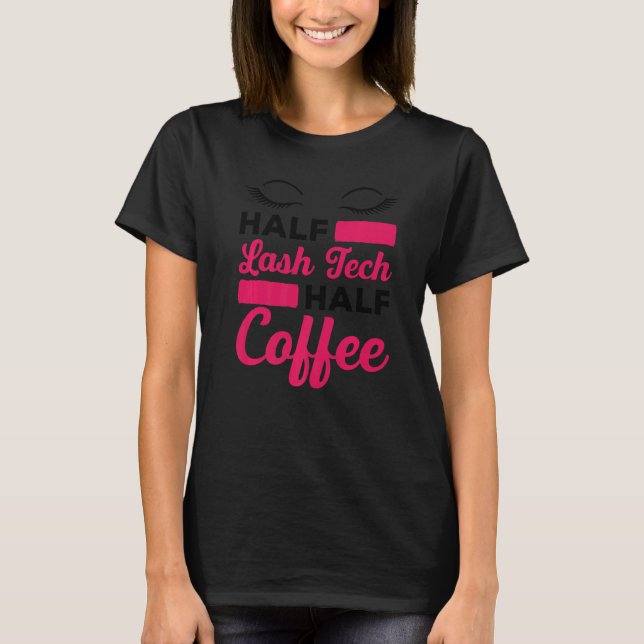 Halvtvättekaffekaffekretikett T T Shirt (Framsida)