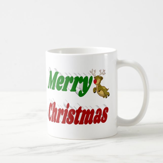 Halvtypografi av god jul kaffemugg (Höger)