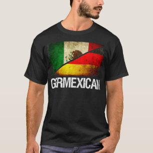 Halvtysk mexikansk Flagga Germexican Hispani T Shirt