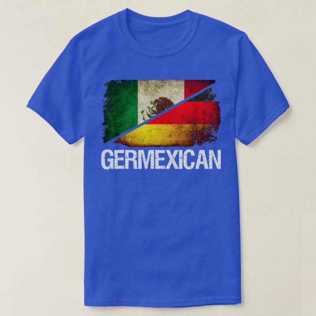 Halvtysk och halv mexikansk Flagga - Germexican Hi T Shirt (Design framsida)