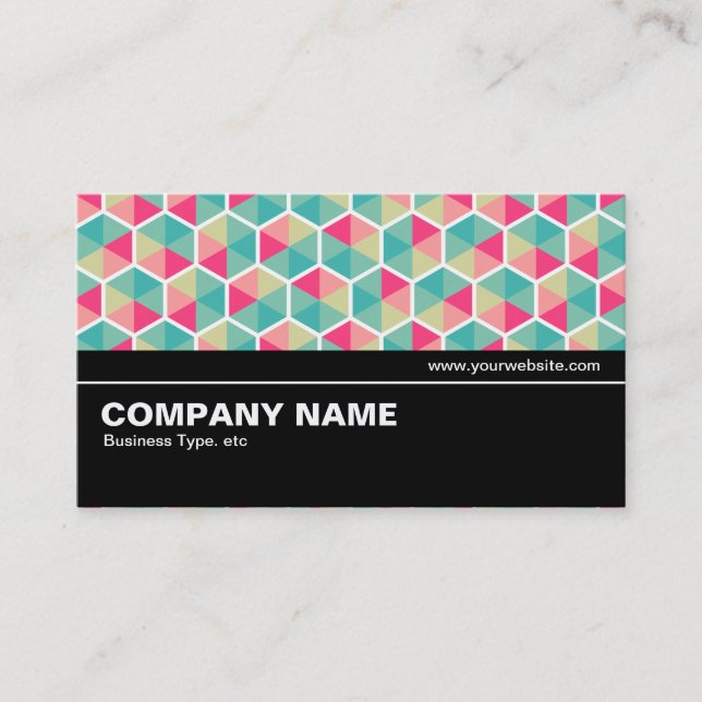 Halvväg V2-Hexagon Mönster 02 Visitkort (Framsida)