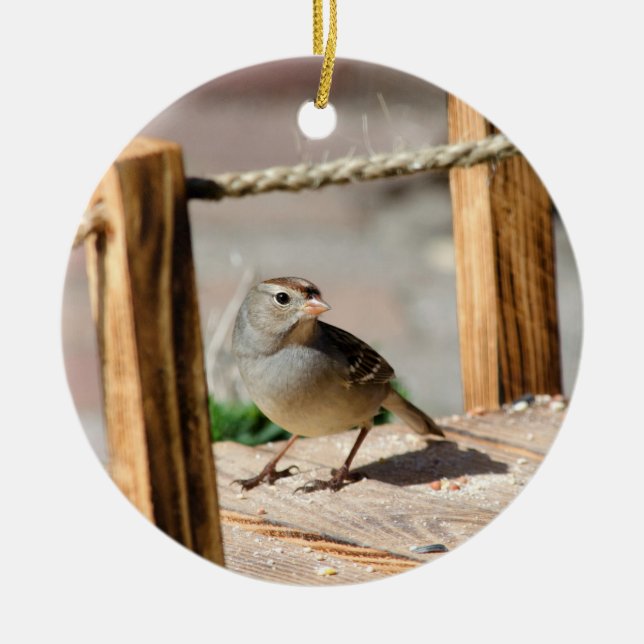 Halvvägs över bron julgransprydnad keramik (Framsidan)