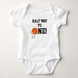 Halvvägs till en baskettröja, halvtid, baby t shirt