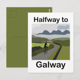 Halvvägs till Galway Road Trip Resa Vykort