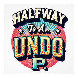 Halvvägs till Hundo - 50:e födelsedagen Fototryck