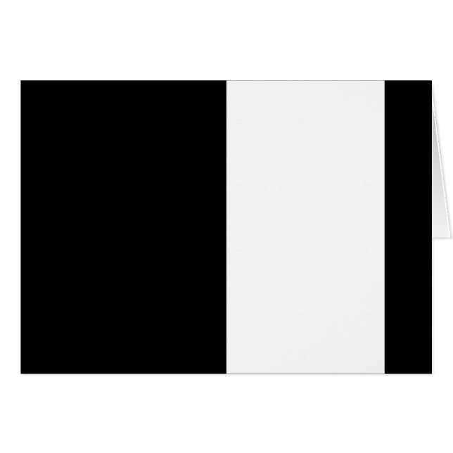 halvvit halvsvart, halvsvart halvvit hälsningskort (Framsidan Horizontal)