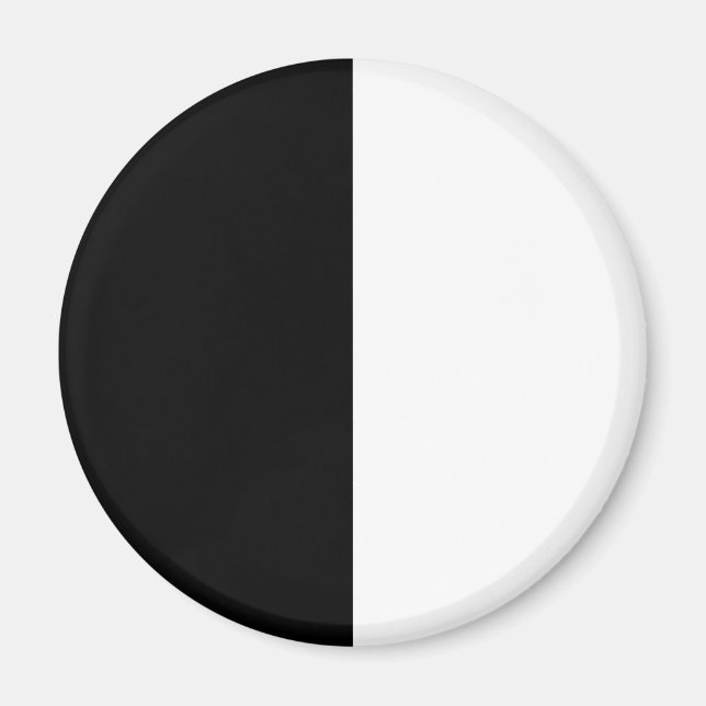halvvit halvsvart, halvsvart halvvit magnet (Framsidan)
