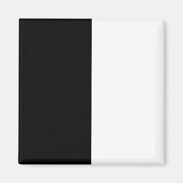 halvvit halvsvart, halvsvart halvvit magnet (Framsidan)