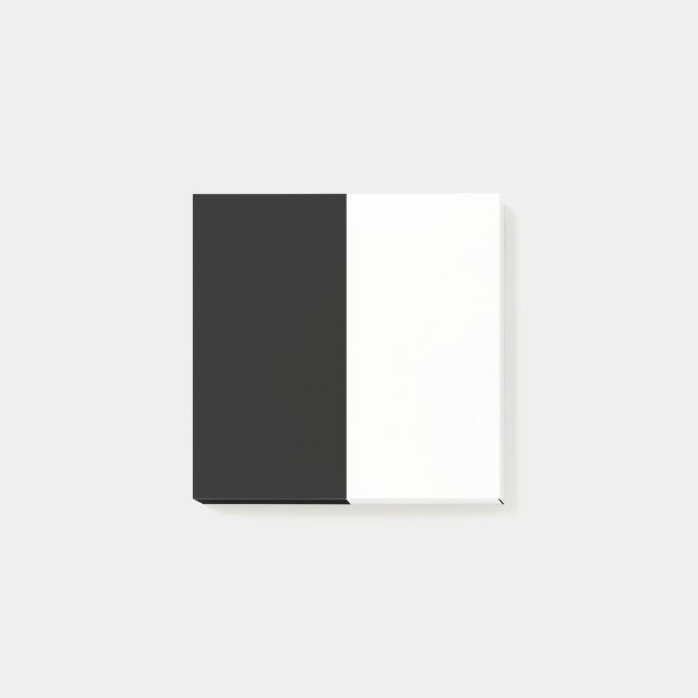 halvvit halvsvart, halvsvart halvvit post-it block (Framsida)