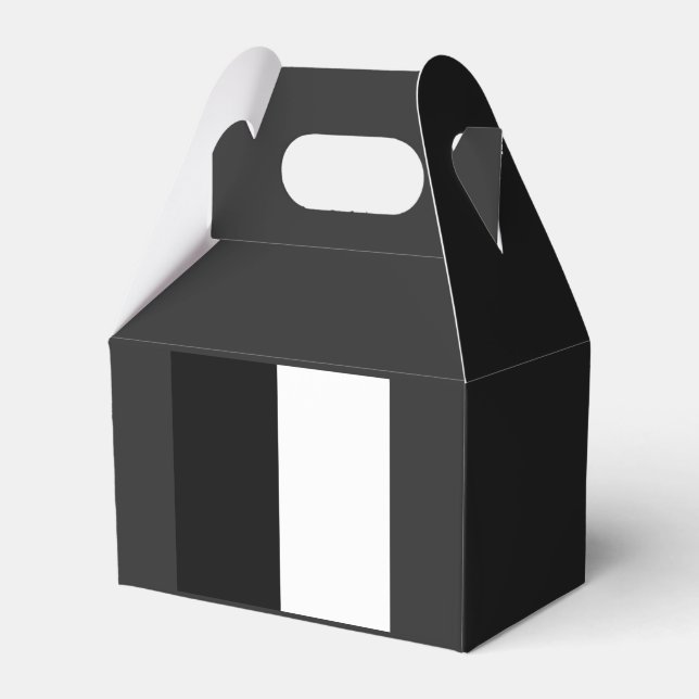 halvvit halvsvart, halvsvart halvvit presentaskar (Framsidan Sidan)