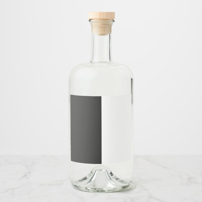 halvvit halvsvart, halvsvart halvvit spritflaskor etikett (Framsida)