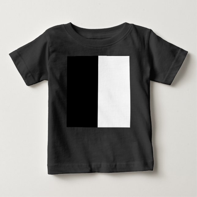 halvvit halvsvart, halvsvart halvvit t shirt (Framsida)