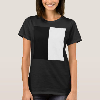 halvvit halvsvart, halvsvart halvvit t shirt