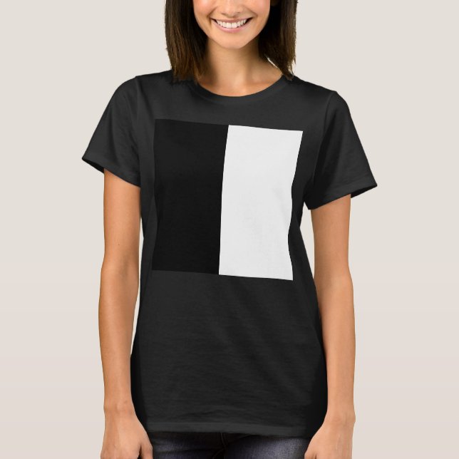 halvvit halvsvart, halvsvart halvvit t shirt (Framsida)
