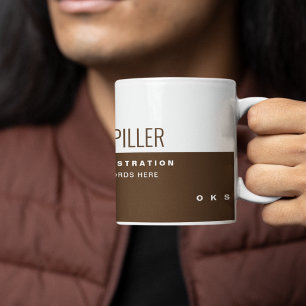 Halvvit halvvit modern professionell kaffemugg