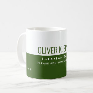 Halvvit inredingsdesign yrkesgrupp halvgrönt kaffemugg