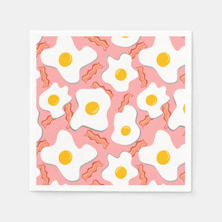 Ham, ägg och baconsida pappersservett