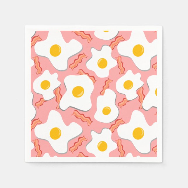 Ham, ägg och baconsida pappersservett (Framsidan)