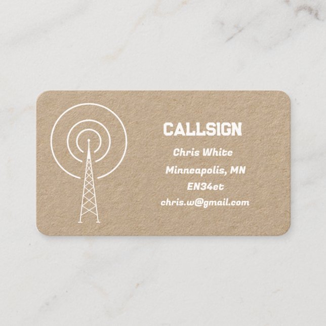 Ham Amateur Radio Visitkort (Framsida)