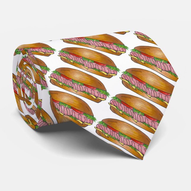 Ham and Cheese Hoagie Sub Grinder Sandwich Tie Slips (Rullad)