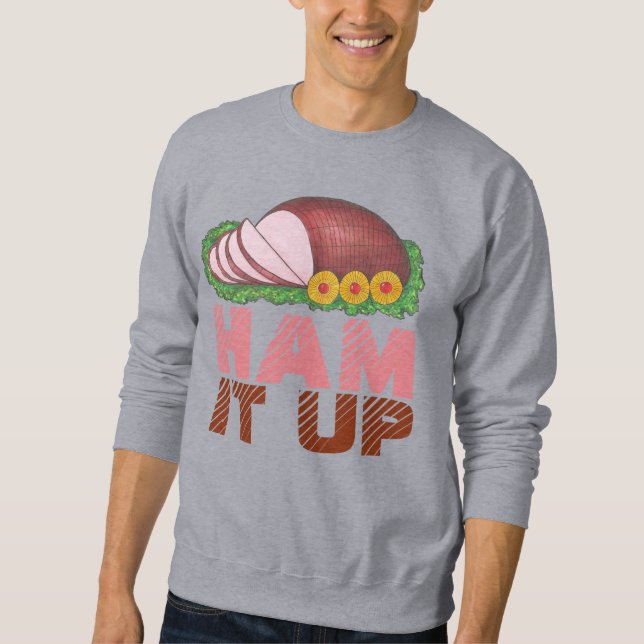 HAM IT UPP Helgdag Ham Ugly jul Sweater Långärmad Tröja (Framsida)