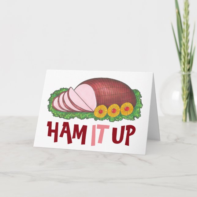 HAM IT UPP Helgdag Juldager Funny Julafton Card Helgkort (Framsida)