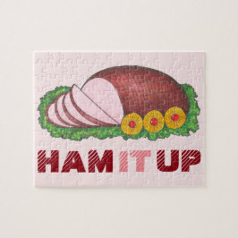 HAM IT UPP Rosa Helgdag Ham Funny Julpussel Pussel