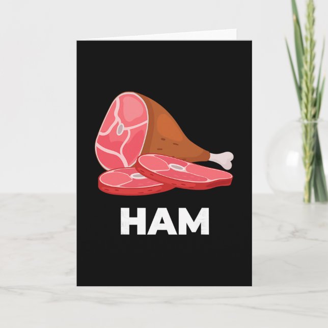 Ham Matching Dishes Food Costumes Christmas Thanks Kort (Framsida)
