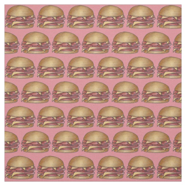 Ham och Cheese Sandwich Fabric Tyg (Provkarta)