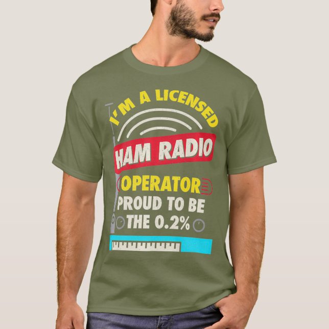 Ham Operator Amateur Radio Premium T Shirt (Framsida)
