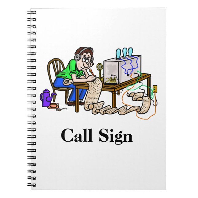 Ham operator kopierar anteckningsbok för meddeland (Framsidan)