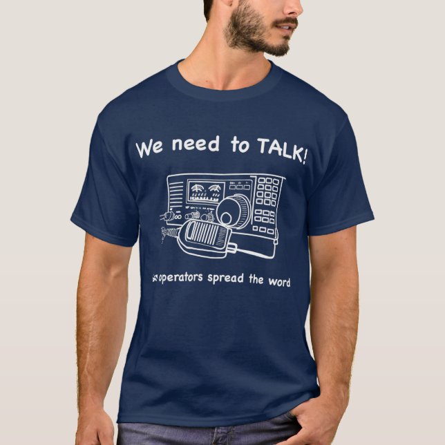 Ham Operators Talk Radio T Shirt (Framsida)