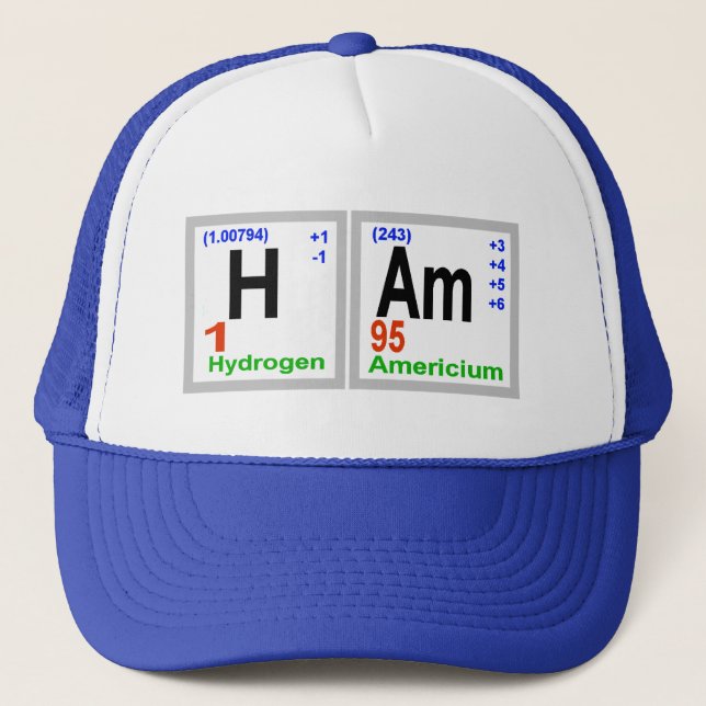 HAM Periodic Chemical Inslag Trucker Cap Keps (Framsida)