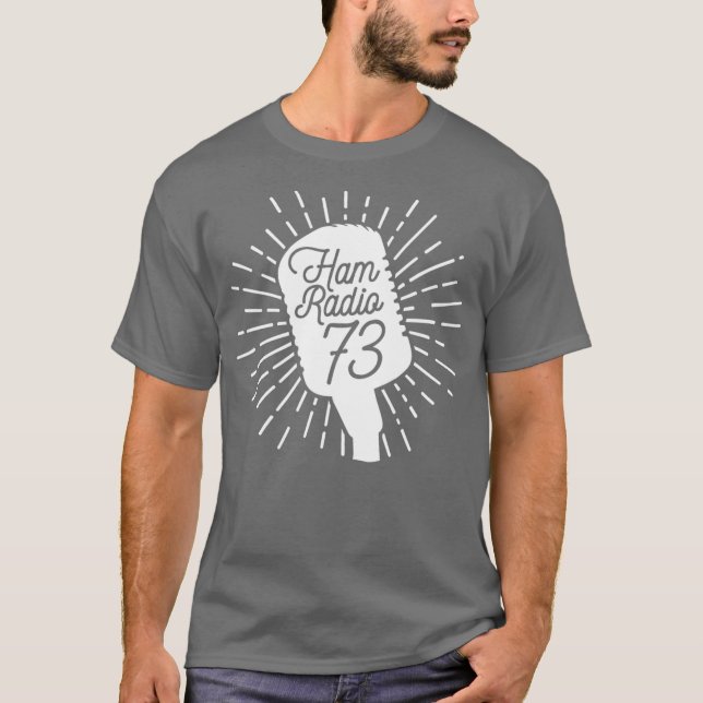 Ham Radio 73 Burst T Shirt (Framsida)