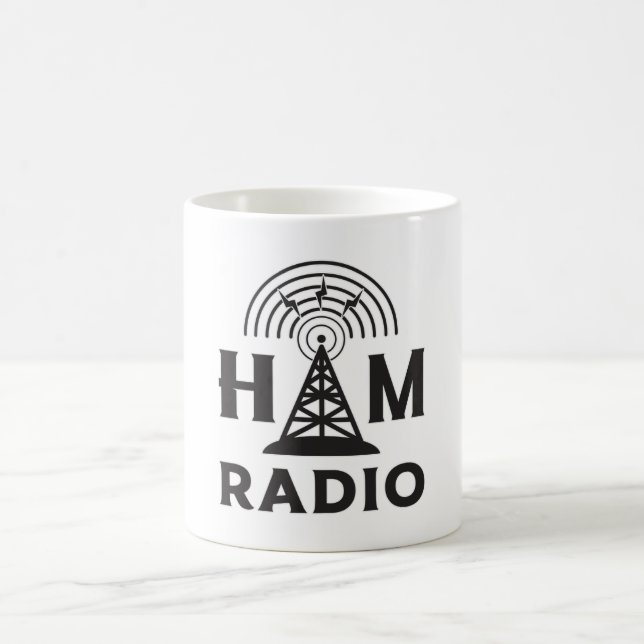 HAM Radio Amateur Operator Antenna Code Gift Idea Kaffemugg (Center)