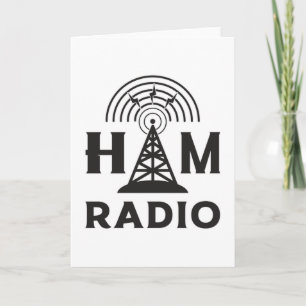 HAM Radio Amateur Operator Antenna Code Gift Idea Kort
